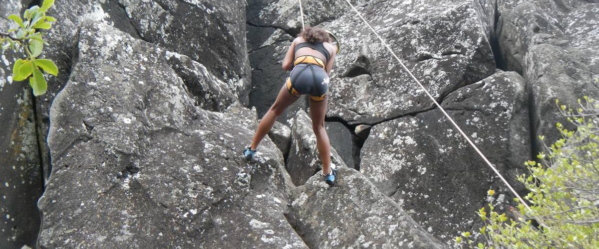 Escalade à Saint Denis 974 falaise de la Montagne ADVENTURES REUNION