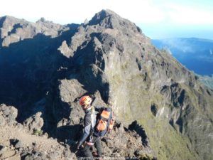 Arista Piton des Neiges Gros Morne, alpinismo en la isla Réunion, Cilaos.